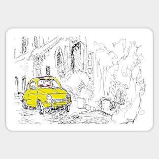 Italian vintage car - trasparent background Sticker